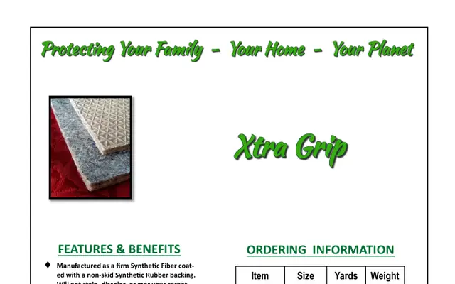 Xtra Grip brochure cover